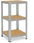 shelfplaza HOME 100x60x60 cm Schwerlastregal in verzinkt mit 3 B&ouml;den und 175 kg