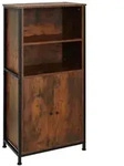 tectake Highboard Doncaster 60x38x125cm Industrial Holz Dunkel, Rustikal
