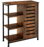 tectake Sideboard 71x32x82cm Industrial Holz Dunkel, Rustikal