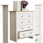 VCM Kommode & Sideboard Balusa Wei&szlig; H. 95 x B. 79 x T. 40 cm