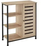 tectake Sideboard 71x32x82cm Industrial Holz Hell, Eiche Sonoma