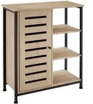 tectake Sideboard 71x32x82cm Industrial Holz Hell, Eiche Sonoma