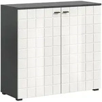Ebuy24 Monte Sideboard 2 T&uuml;ren wei&szlig; Hochglanz.