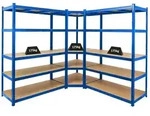 PROREGAL MegaDeal 1x Eckregal + 2x Schwerlastregal Taurus HxBxT 180x210x60cm...