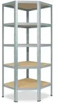 shelfplaza HOME 200x60x30 cm Eckregal in verzinkt mit 5 B&ouml;den und 175 kg Traglast