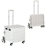 HOMCOM - Einkaufswagen - 52L x 48B x 100H cm - wei&szlig;