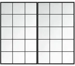 vidaXL Wandspiegel 2 Stk. Schwarz 100x60 cm Metall