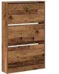 vidaXL Schuhschrank mit Regal Altholz 80 x 21 x 125,5 cm Holzwerkstoff