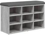 vidaXL Schuhbank Grau Sonoma 82x32x50 cm Holzwerkstoff