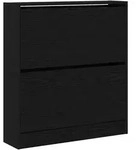 vidaXL Schuhschrank mit Regal Schwarz Eichen-Optik 80 x 21 x 87,5 cm