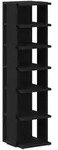 vidaXL Schuhschrank Schwarz Eichen-Optik 25x27x102 cm Holzwerkstoff
