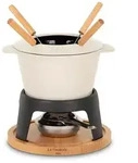 H.Koenig La Fonderie 1890 6-Personen Mont Blanc Fondue-Set aus Gusseisen, K&auml;se- und
