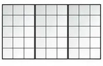 vidaXL Wandspiegel 3 Stk. Schwarz 100x60 cm Metall