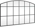 vidaXL Wandspiegel Schwarz 100x60 cm Gew&ouml;lbt Eisen