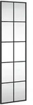 vidaXL Wandspiegel Schwarz 30x100 cm Rechteckig Eisen