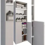 VCM Schuhschrank Lona Grau H. 220 x B. 70 x T. 40cm