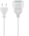 Goobay 50509 Euro Verl&auml;ngerung, 5 m, Wei&szlig;, 5 m - Eurostecker (Typ C, CEE 7/16) >