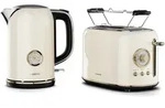 Victoria Basis-Fr&uuml;hst&uuml;cksset | 2-Schlitz-Toaster & Wasserkocher Creme...