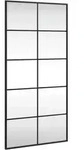 vidaXL Wandspiegel Schwarz 50x100 cm Rechteckig Eisen