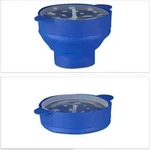 Relaxdays Popcorn Maker Silikon f&uuml;r Mikrowelle, zusammenfaltbarer Popcorn Popper,