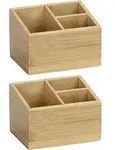WENKO Bambus Organizer Mod. Terra 3 F&auml;cher 2er Set