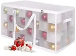 Relaxdays Weihnachtskugel Aufbewahrungsbox, 128 Kugeln, HBT: 37x73x36 cm, Kunststoff,