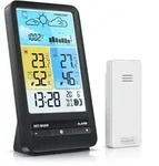 BEARWARE - Wetterstation Funk mit Farbdisplay und Au&szlig;ensensor - DCF Signal - DST -