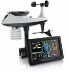 Brandson Funkwetterstation mit 5 in 1 Au&szlig;ensensor - LED Farbdisplay - DCF -