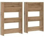 vidaXL Schuhschrank 2 pcs Artisan-Eiche 60 x 18 x 90 cm Holzwerkstoff
