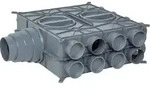 Wolf Luftverteiler DN125-180 24 Stutzen DN75 mit 12 Verschlusskappen - 2577597 -
