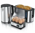 Arendo Fr&uuml;hst&uuml;cksset, Wasserkocher 1,5 Liter + 6er Eierkocher +...