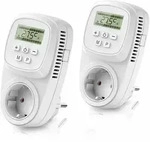 BEARWARE 2x Steckdosen Thermostat digital programmierbar Temperaturregelung 5&deg; -