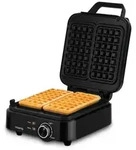 H.Koenig Kompakter Waffelmaker GFX420, 1200 W Leistung, antihaftbeschichtete Platten,
