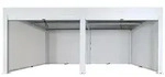 Mendler Pergola HWC-L46 mit 6x Seitenwand, Gartenpavillon Lamellen-Pavillon Rollo,