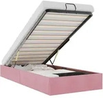 vidaXL Ottoman-Bett ohne Matratze Rosa 90x190 cm Samt