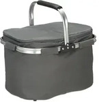 Relaxdays Einkaufskorb mit K&uuml;hlfunktion, faltbar, Deckel, Henkel, 27 Liter, Thermo