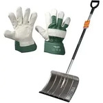 Freund-Victoria - Alu-Schneeschieber mit Fl&uuml;sterkante inkl. Handschuhe Worker