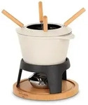 H.Koenig La Fonderie 1890 Mont Joly Fondue-Set aus Gusseisen f&uuml;r 4 Personen,