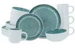 CreaTable Nordic Fjord Eisblau Weiss Kombiservice 16-tlg Steinzeug