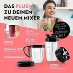 GOURMETmaxx Nutrition Mixer Pro 1.000 mit Zubeh&ouml;rset L - Shakes, Smoothies &...