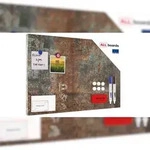 ALLboards Metallische Magnettafel ROST KORROSION 60x40cm Memoboard f&uuml;r jede Art von