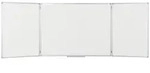 Bi-Office Earth Trio Whiteboard - Klapptafel mit 3 Wei&szlig;wandtafeln, magnetisch