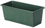 Geli Blumenkasten 39x17,5cm gr&uuml;n Balkonkasten Pflanzkasten Blumentopf Kunststoff