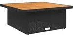 vidaXL Gartentisch Schwarz 110x110x71 cm Poly Rattan und Akazienholz