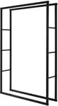 ML-Design Kaminholzregal 100x150x25 cm Schwarz | Metall, Innen/Au&szlig;en,