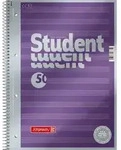 BRUNNEN Student Premium Collegeblock DIN A4 Liniert Spiralbindung Pappkarton Violett
