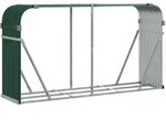 vidaXL Kaminholzunterstand Gr&uuml;n 234x45x100 cm Verzinkter Stahl