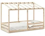 vidaXL Kinderbett mit Dach Wei&szlig; 80x200 cm Massivholz Kiefer