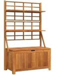 vidaXL Truhe mit Rankgitter 99x50x160 cm Massivholz Akazie