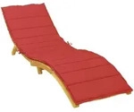 vidaXL Sonnenliegen-Auflage Rot 200x60x4 cm Stoff